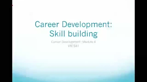 Thumbnail for entry Career Development-Skill building-Harris