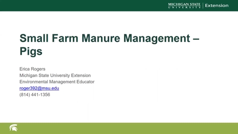 Thumbnail for entry Small Farms Manure Management