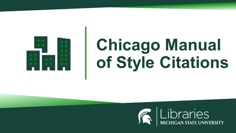 Thumbnail for entry Chicago Manual of Style Citation (17th Ed.)