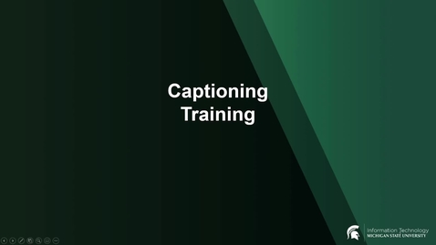 Thumbnail for entry Captioning Training