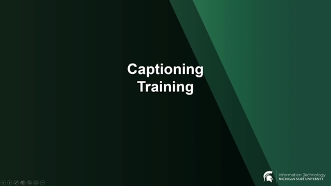 Thumbnail for Captioning Training