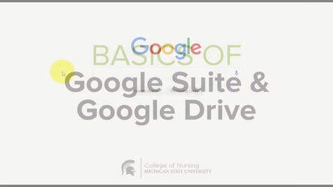 Thumbnail for entry CON Basics of Google Suite and Google Drive