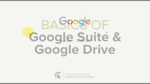 Thumbnail for CON Basics of Google Suite and Google Drive