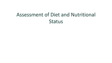 Thumbnail for entry Module 2 - Assessment of Diet and Nutritional Status