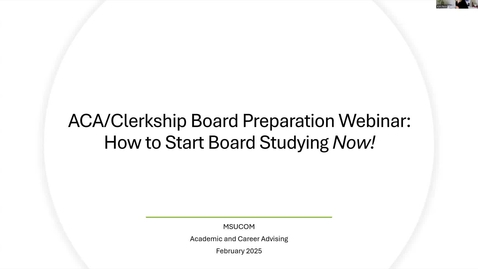Thumbnail for ACA Board Prep Webinar How to Start Board Prep Now (Level 2 &amp; STEP 2)