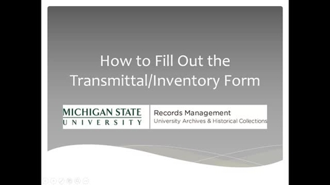 Thumbnail for entry How To Fill Out the Transmittal Form