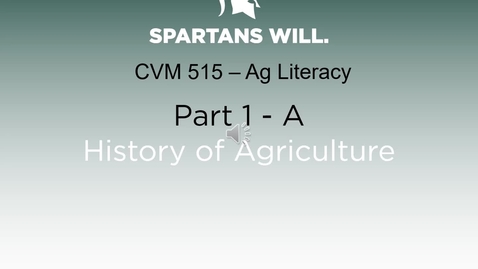 Thumbnail for entry VM 515-Part 1-A History of Agriculture