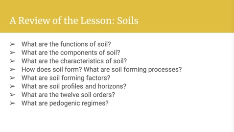 Thumbnail for entry GEO206: A Review of the Lesson: Soils