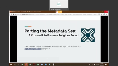 Thumbnail for entry Parting the Metadata Sea: a Crosswalk to Preserve Religious Sound - Kate Topham (Michigan State University)
