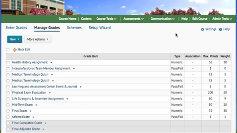 Thumbnail for Grading with a rubric in D2L