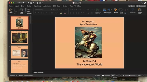 Thumbnail for Lecture 2.4 (Napoleon; recorded zoom synchronous lecture)