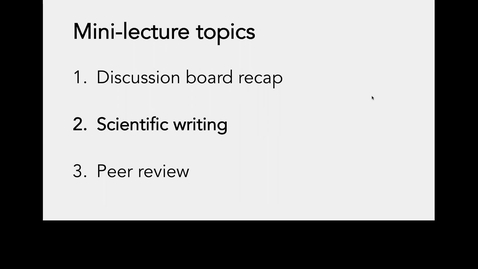 Thumbnail for entry Lecture 6-Part 1_Scientific writing