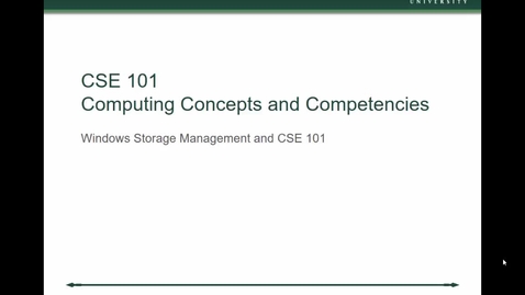 Thumbnail for CSE 101 - Windows File Management - MSU AFS
