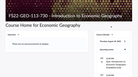Thumbnail for entry GEO113: How to Access and Submit your Assignments