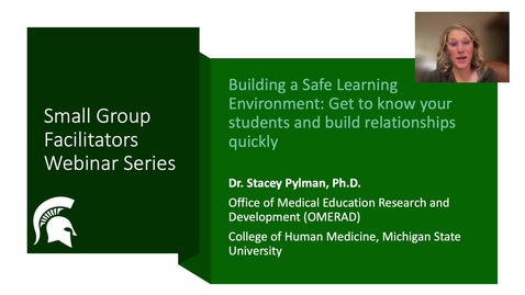 Thumbnail for Video 1 - Safe Learning Environment - Building Relationships