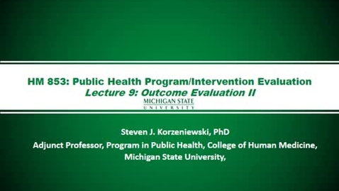 Thumbnail for HM853 Lecture9
