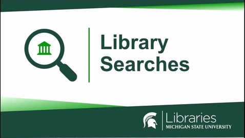Thumbnail for entry Library Searches