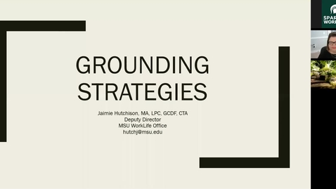 Thumbnail for entry Grounding Strategies: Tools for Coping with Stress