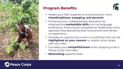 Thumbnail for Peace Corps Prep Information Session