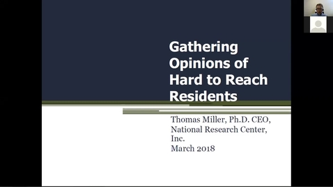 Thumbnail for entry Current Issues Affecting Michigan Local Governments: Gathering the Opinions of Hard-to-Reach Residents