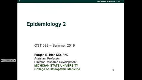 Thumbnail for OST598 Epidemiology 2