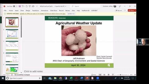 Thumbnail for entry Agricultural Weather Update - April 30, 2024