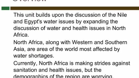 Thumbnail for entry Water and Health in North Africa
