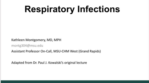 Thumbnail for entry Respiratory Infections