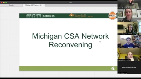 Thumbnail for entry MI CSA Network Reconvening Session April 2021