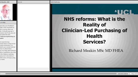 Thumbnail for entry NHS reforms: What is the Reality of Clinician-Led Purchasing of Health Services?