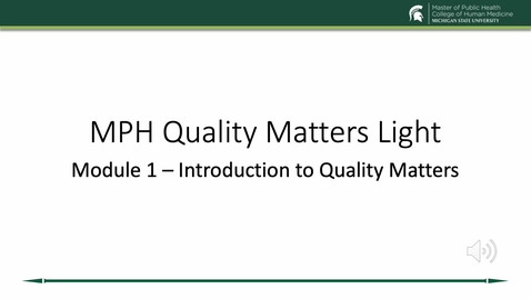 Thumbnail for entry Quality Matters Light Module 1 w Audio
