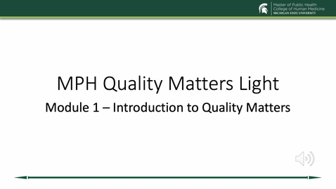 Thumbnail for Quality Matters Light Module 1 w Audio