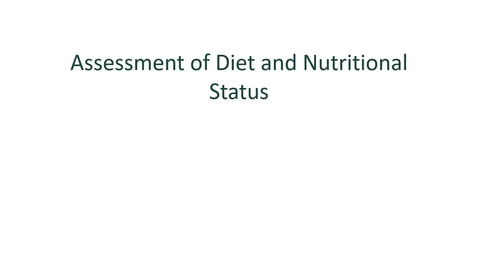 Thumbnail for Module 2- Assessment of Diet and Nutritional Status