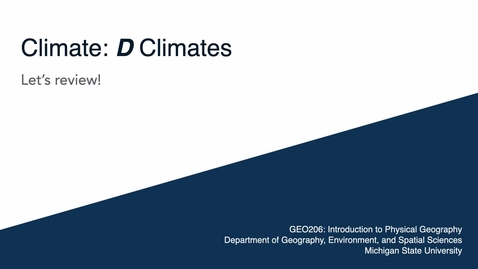 Thumbnail for entry GEO206: Let's Review: D Climates