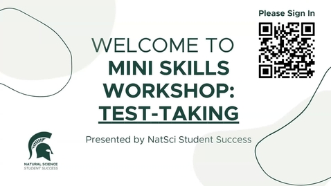 Thumbnail for NatSci Student Success Mini Skills Session - Test-taking