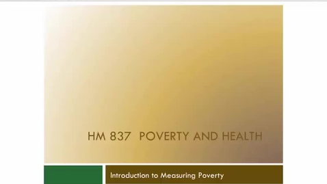 Thumbnail for entry Measuring Poverty