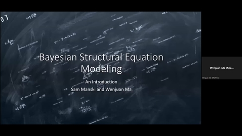 Thumbnail for CSTAT 2023 Fall Semester - Bayesian Structural Equation Modeling (BSEM)