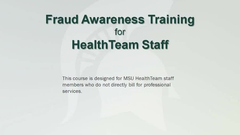 Thumbnail for Fraud Awareness for Staff