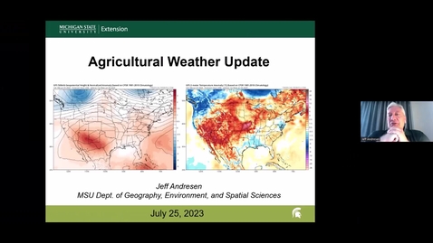 Thumbnail for Agricultural Weather Update - July 25, 2023