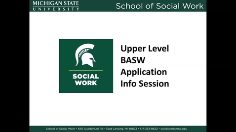 Thumbnail for BASW Upper-Level Admissions Information Session