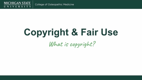 Thumbnail for Copyright &amp; Fair Use: What is copyright? 