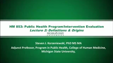 Thumbnail for HM853 Lecture2