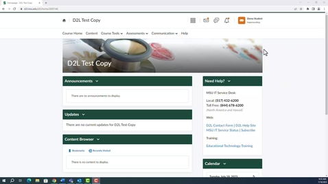 Thumbnail for D2L Discussion Board MediaSpace express recording