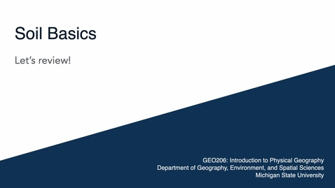 Thumbnail for GEO206: Let's Review: Soil Basics