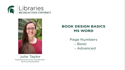 Thumbnail for Book Design Tips Page Numbers