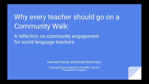 Thumbnail for Why every teacher should go on a community walk – A reflection on community engagement for world language teachers