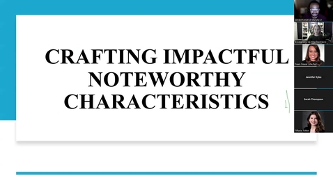 Thumbnail for Career Chat - Creating Your Noteworthy Characteristics