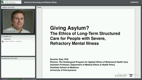 Thumbnail for Giving Asylum? The Ethics of Long-Term, Structured Care for People with Severe, Refractory Mental Illness