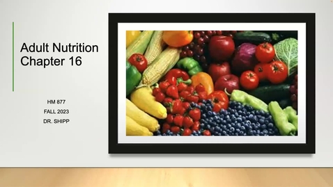 Thumbnail for Adult Nutrition
