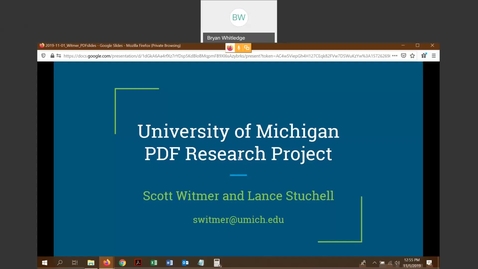 Thumbnail for entry UM PDF Research Project - Scott Witmer (University of Michigan)